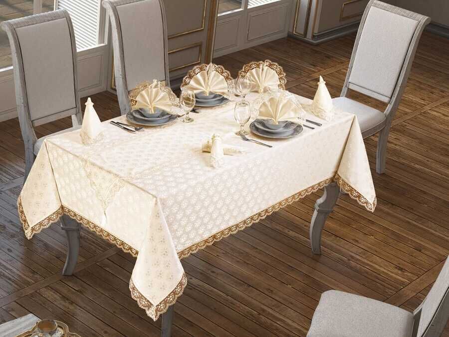 
Kdk Table Cloth Daisy Cappucino
