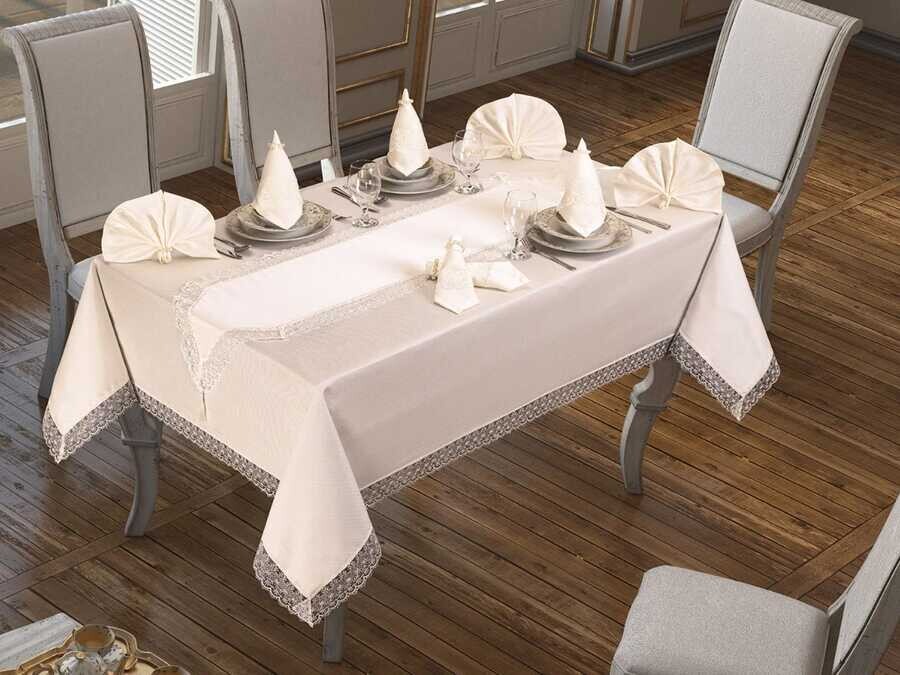 Dowry World - Kdk Table Cloth Pitikare Cream Dowry World - Kdk Table Cloth Pitikare Cream