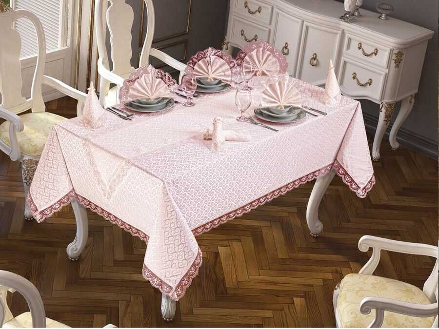  Kdk Tablecloth Set 18 Pieces Yonca Powder