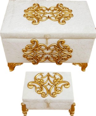 Çeyiz Diyarı - Kona Luxury Stone 2 Pack Dowry Chest Cream Çeyiz Diyarı - Kona Luxury Stone 2 Pack Dowry Chest Cream
