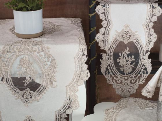 Kosem Lovel Velvet Living Room Set 5 Pieces