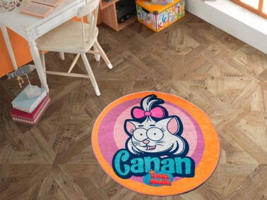 Hobby - King Şakir Canan Licensed Round Mat 80x80 Cm Hobby - King Şakir Canan Licensed Round Mat 80x80 Cm
