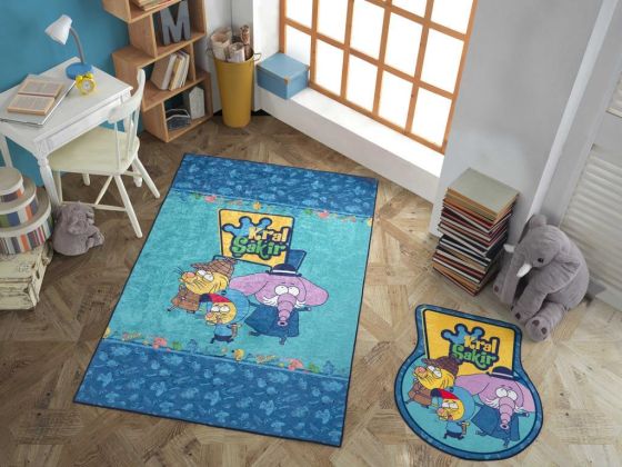 King Şakir Detectives Licensed Carpet And Mat Set 120x180 Cm