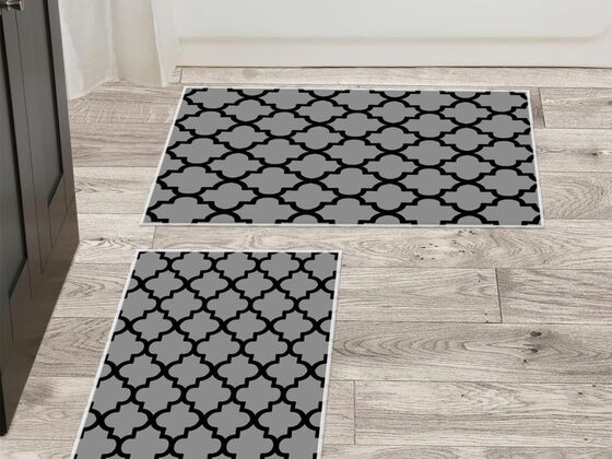 Mug 2 Pcs Bath Mat Set Gray