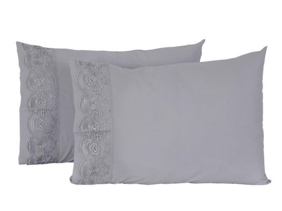 Kure 2 pcs Pillowcase Gray