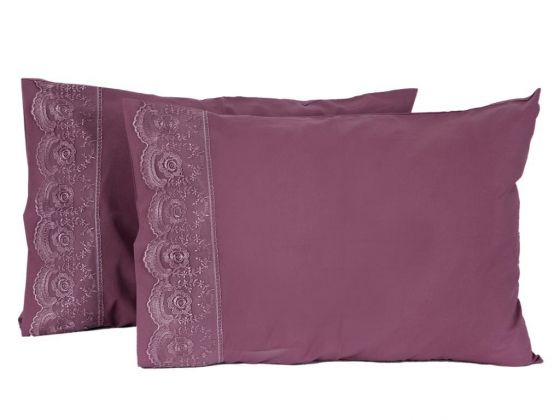 Kure 2 pcs Pillowcase Plum