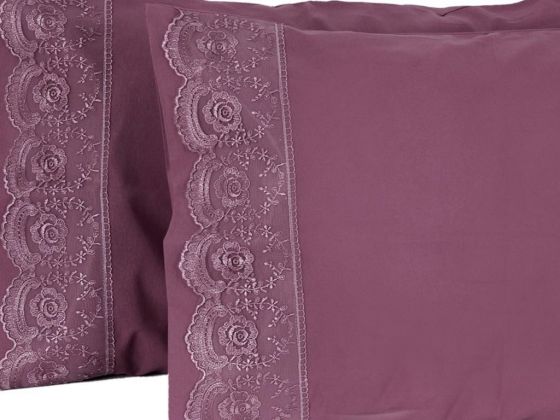 Kure 2 pcs Pillowcase Plum