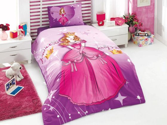 Lady Star 100% Cotton Single Duvet Cover Set