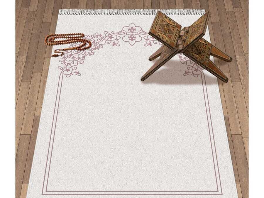 Lala Velvet Prayer Rug Pink - Thumbnail