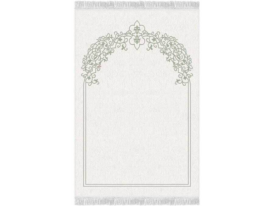 Lala Velvet Prayer Rug Green