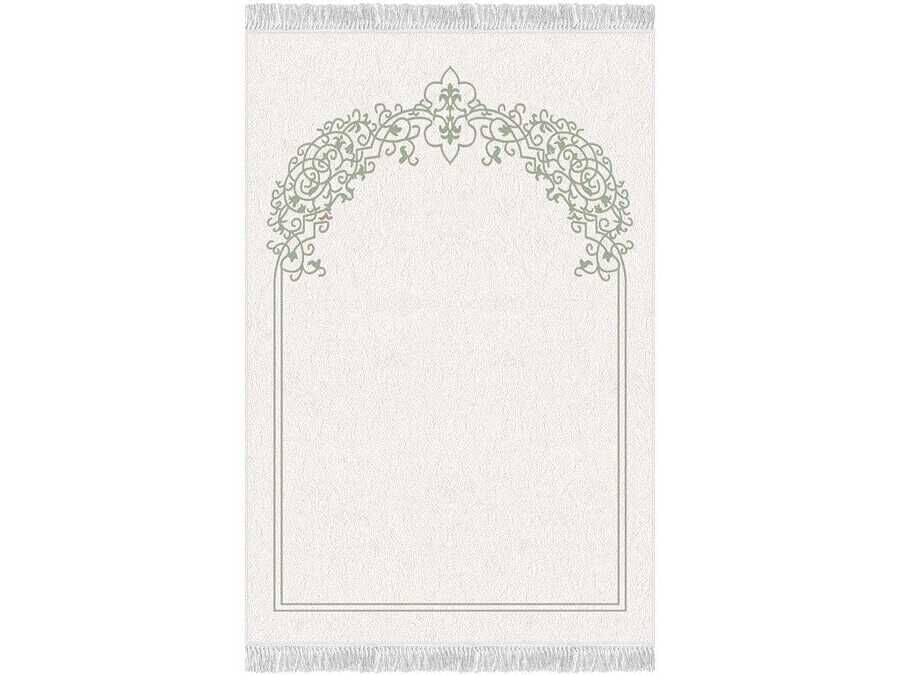 Lala Velvet Prayer Rug Green