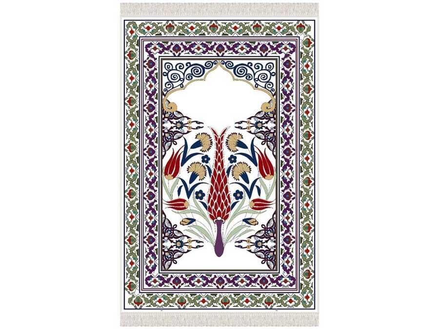 Lalemzar Ebruli Velvet Prayer Rug