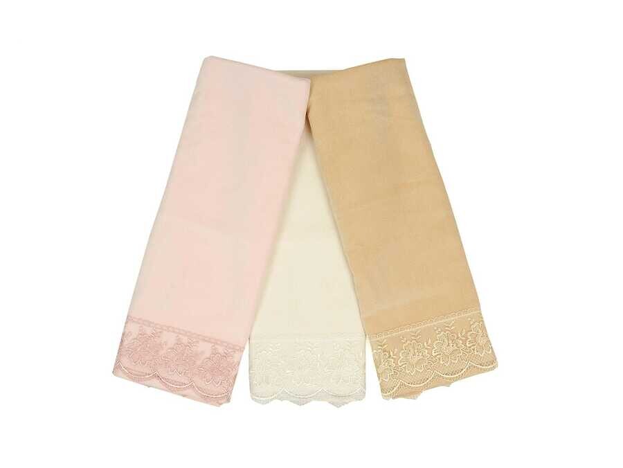 Dowry World - Lalemzar French Lace Towel Set of 3 Dowry World - Lalemzar French Lace Towel Set of 3