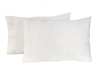 Lalezar 2 pcs Pillowcase White - Thumbnail