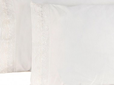 Lalezar 2 pcs Pillowcase White - Thumbnail