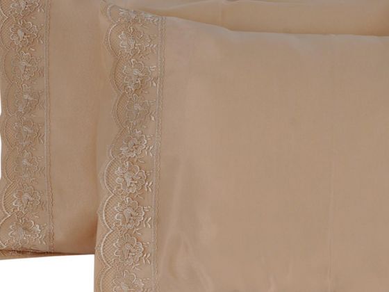 Lalezar 2 pcs Pillowcase Cappucino