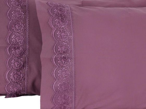 Lalezar 2 pcs Pillowcase Plum