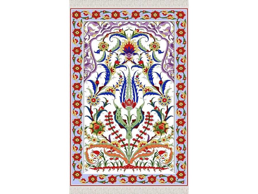 Lamia Velvet Prayer Rug - Thumbnail