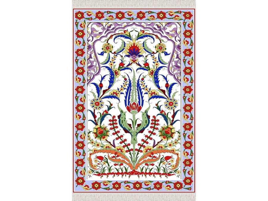 Lamia Velvet Prayer Rug - Thumbnail