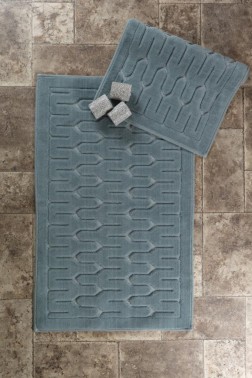 Çeyiz Diyarı - Lara Bath Mat Set 2 pcs, 60 x 100, 50 x 60, %100 Cotton Fabric Antrachite Çeyiz Diyarı - Lara Bath Mat Set 2 pcs, 60 x 100, 50 x 60, %100 Cotton Fabric Antrachite
