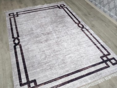 Avis Latex Non-Slip Base Digital Print Velvet Carpet Cream 100x300 cm - Thumbnail
