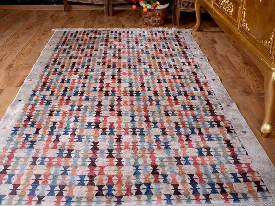 Latex Non-Slip Base Digital Print Velvet Carpet Bordum 100x200 cm