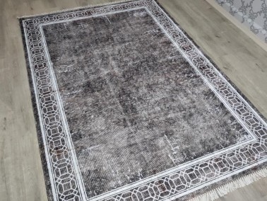 Çeyiz Diyarı - Dove Latex Non-Slip Base Digital Print Velvet Carpet Brown 100x200 cm