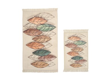 Leaf Rectangle Bath Mat - 2 Piece - Thumbnail