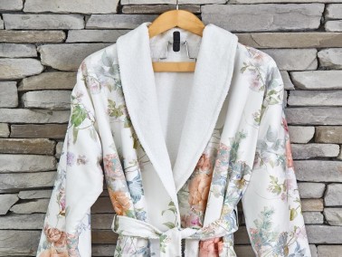 Lenora Digital Print Cotton Women Single Bathrobe - Thumbnail