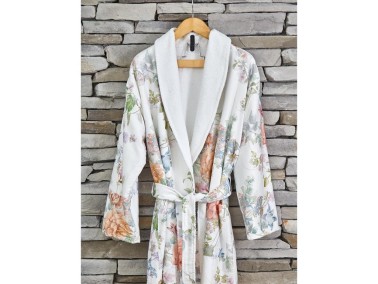 Lenora Digital Print Cotton Women Single Bathrobe - Thumbnail