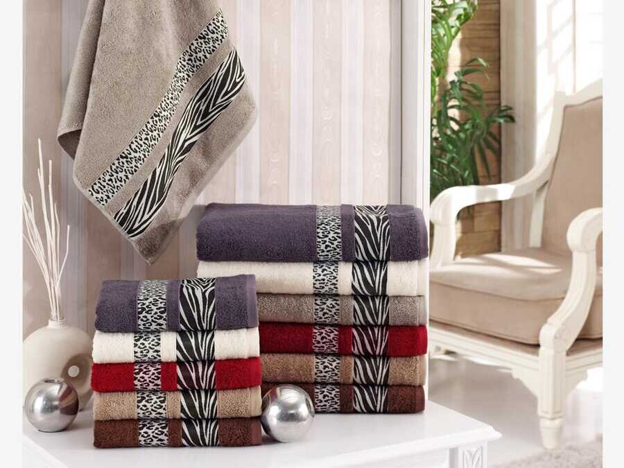 Leopard Zebra Bamboo 6 Pc Bath Towel Set - Thumbnail