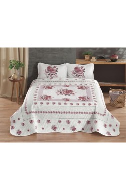 Liberty Quilted Bedspread Set 3pcs, Coverlet 240x250, Pillowcase 50x70, Double Size, - Thumbnail