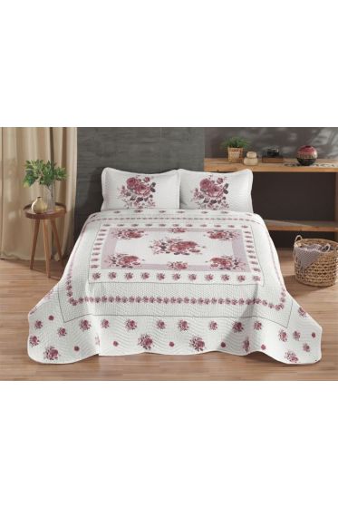 Liberty Quilted Bedspread Set 3pcs, Coverlet 240x250, Pillowcase 50x70, Double Size,