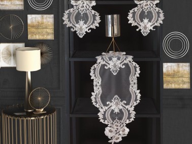 Dowry World - Lidya Embroidered Bedroom Set Cream Cappucino Dowry World - Lidya Embroidered Bedroom Set Cream Cappucino