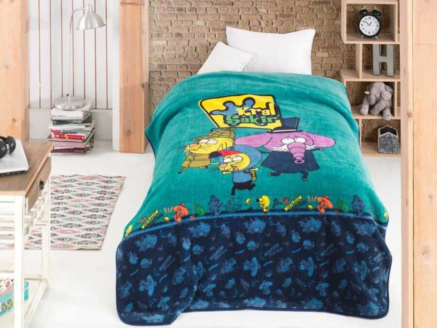 Licensed Kral Şakir Single Blanket Muhtişim Detectives