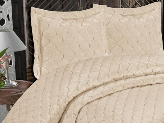 Lisbon Quilted Double Bedspread Cream