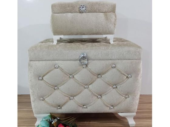 Loretta Quilted Square 2 Pack Dowry Chest Cappucino