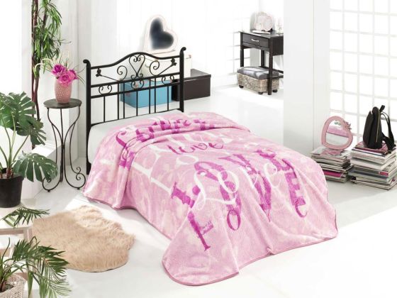 Love Single Blanket Pink