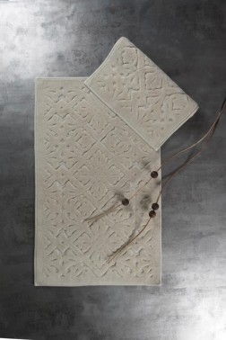 Çeyiz Diyarı - Luna Bath Mat Set 2 pcs, 60 x 100, 50 x 60, %100 Cotton Fabric Beige Çeyiz Diyarı - Luna Bath Mat Set 2 pcs, 60 x 100, 50 x 60, %100 Cotton Fabric Beige