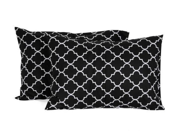 Medallion 2 pcs Pillowcase Black