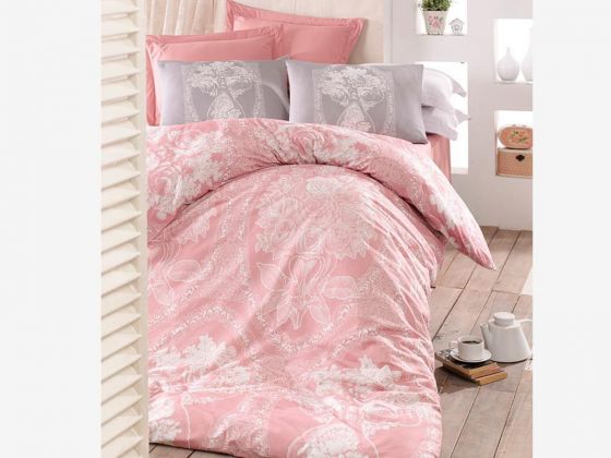 Madam Lili 100% Cotton Single Duvet Cover Set Pink