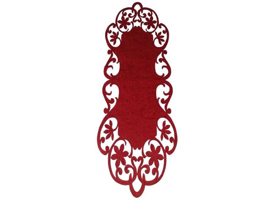  Magnolia Velvet Runner Claret Red - Thumbnail