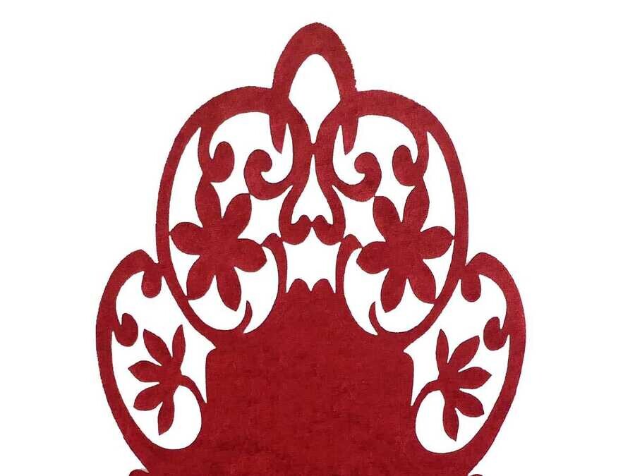  Magnolia Velvet Runner Claret Red - Thumbnail