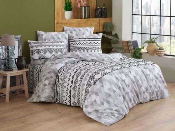 Maja Bedding Set 4 Pcs, Duvet Cover, Bed Sheet, Pillowcase, Double Size, Self Patterned