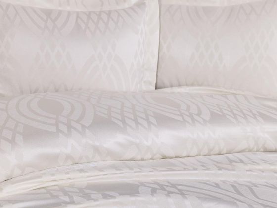 Mallorca Bedspread Set 3pcs, Coverlet 240x250, Pillowcase 50x70, Double Size, Cream