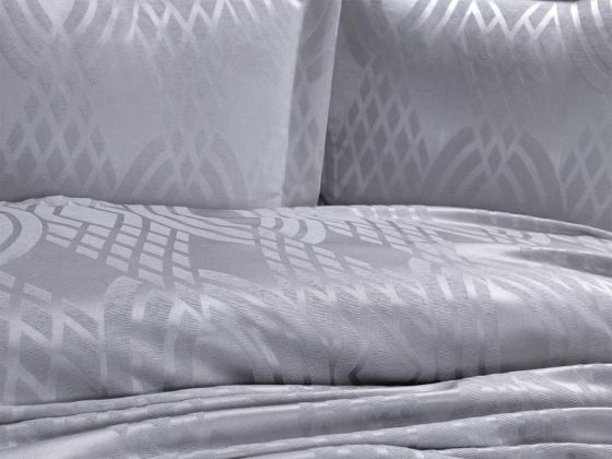 Mallorca Bedspread Set 3pcs, Coverlet 240x250, Pillowcase 50x70, Double Size, Grey