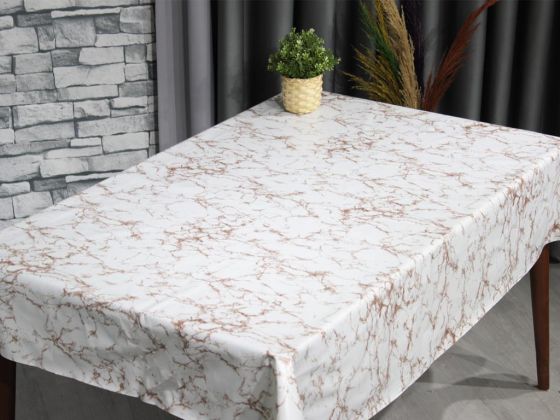 Marbel Erasable Rectangle Table Cloth Cream Brown 110x140cm