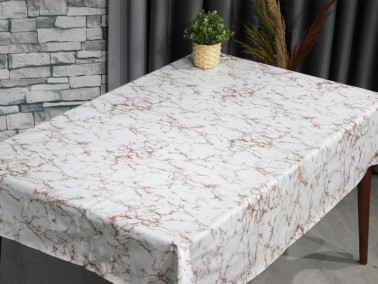 Marbel Erasable Rectangle Table Cloth Cream Brown 110x140cm - Thumbnail
