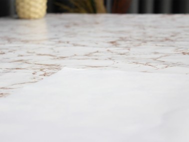 Marbel Erasable Rectangle Table Cloth Cream Brown 140x180cm - Thumbnail