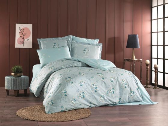 Martha Double Duvet Cover Set Mint